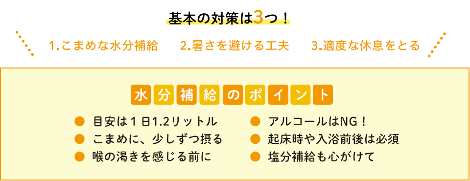 基本の対策は3つ!