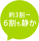 約3~6割静か