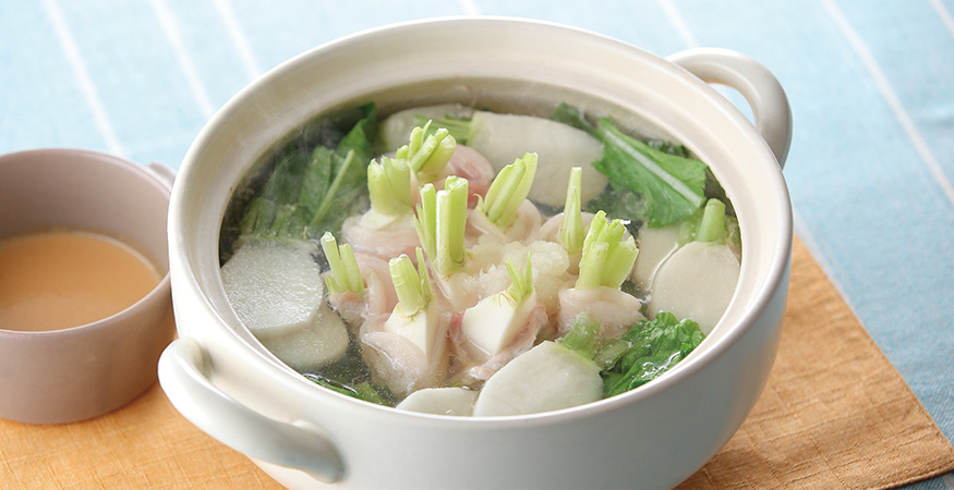 かぶと豚ロースの旨だし鍋