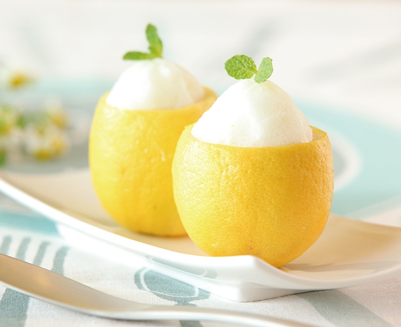 冷んやりレモンシャーベット