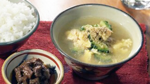 ゴーヤとツナのお味噌汁