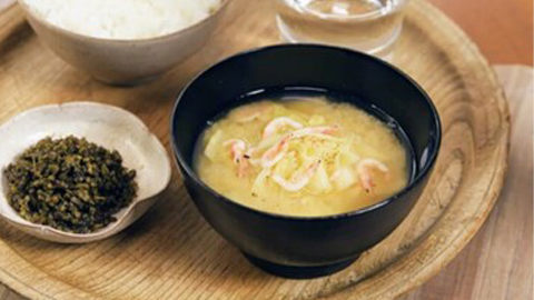 桜えびとキャベツの<br>お味噌汁