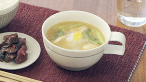 かぶと鶏肉のすり流し