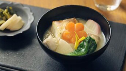 焼き餅と白味噌のお雑煮