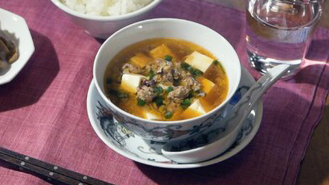 麻婆豆腐のお味噌汁