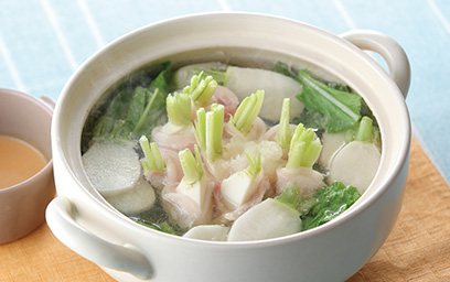 かぶと豚ロースの旨だし鍋