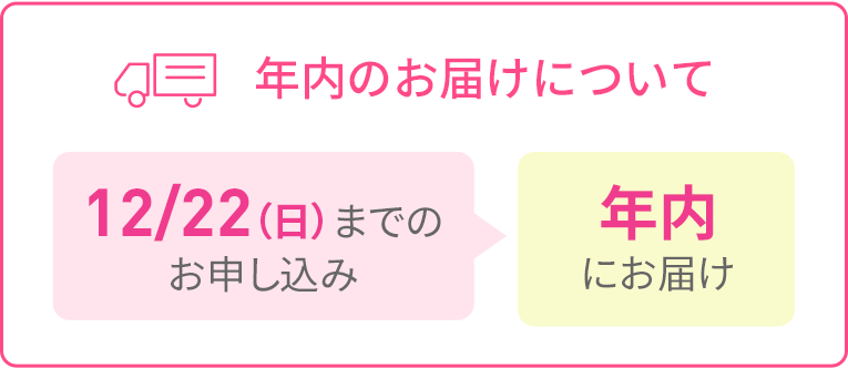 年内のお届けについて