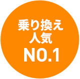 乗り換え人気NO.1