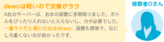 dewoは軽いので交換がラク