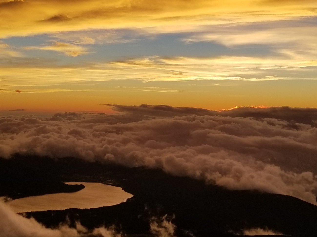 夕日富士からの景色