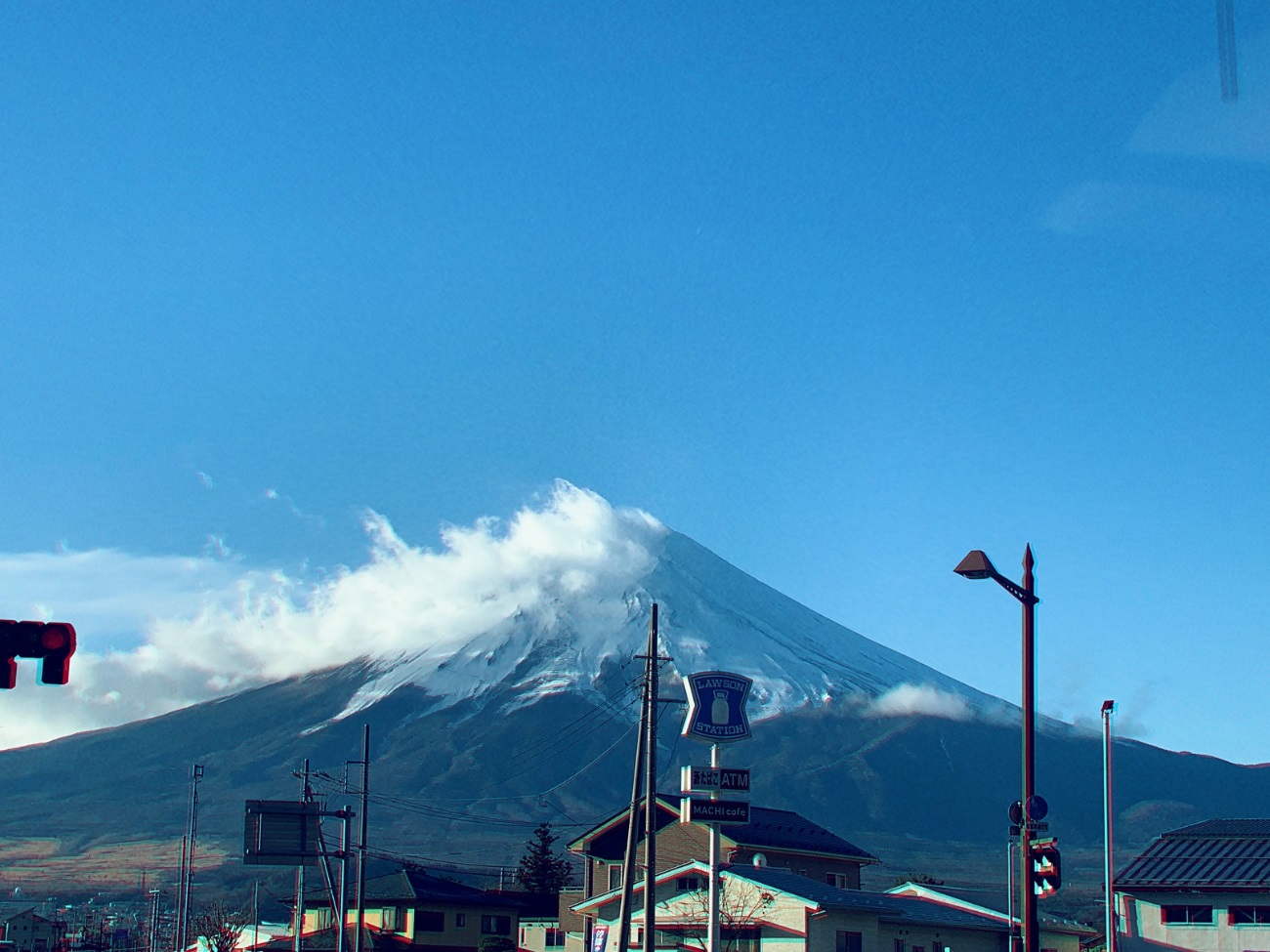 冬の富士山の写真