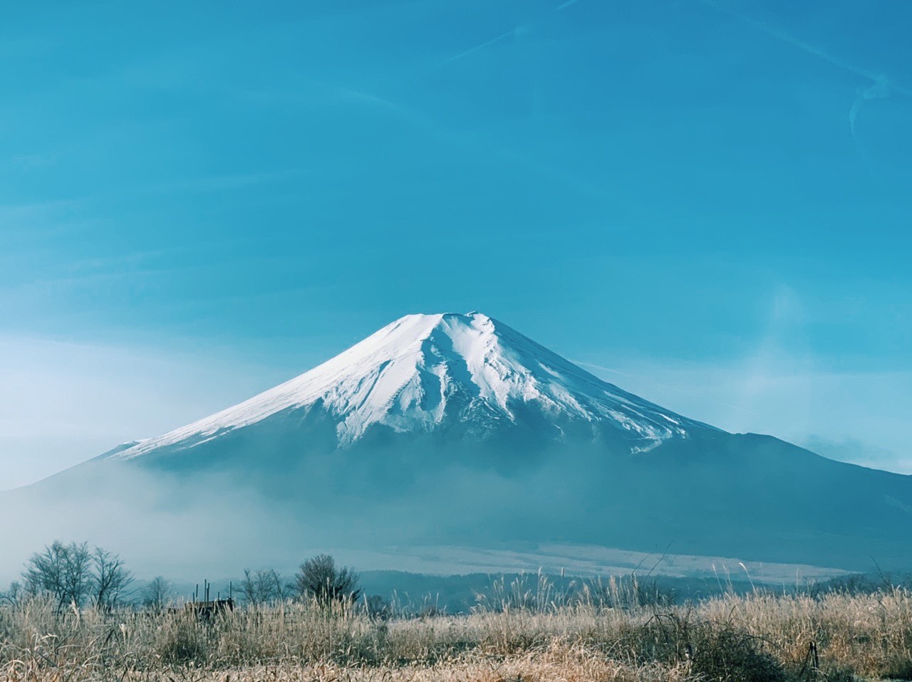 白銀の富士、富士山