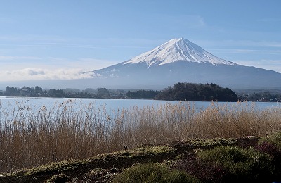 河口湖畔からの富士山