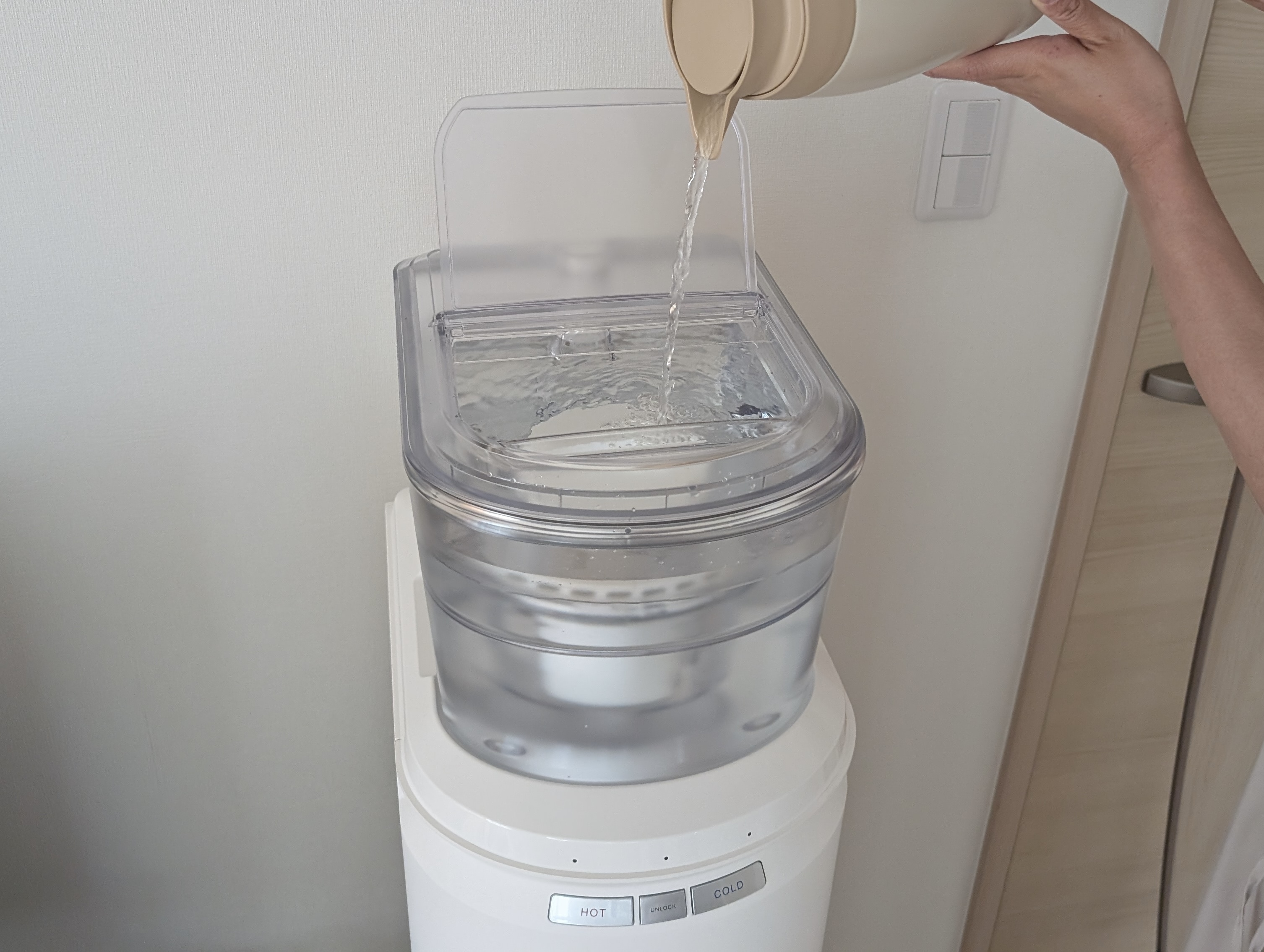 宅配される水じゃなくて、家の水道水を使える！