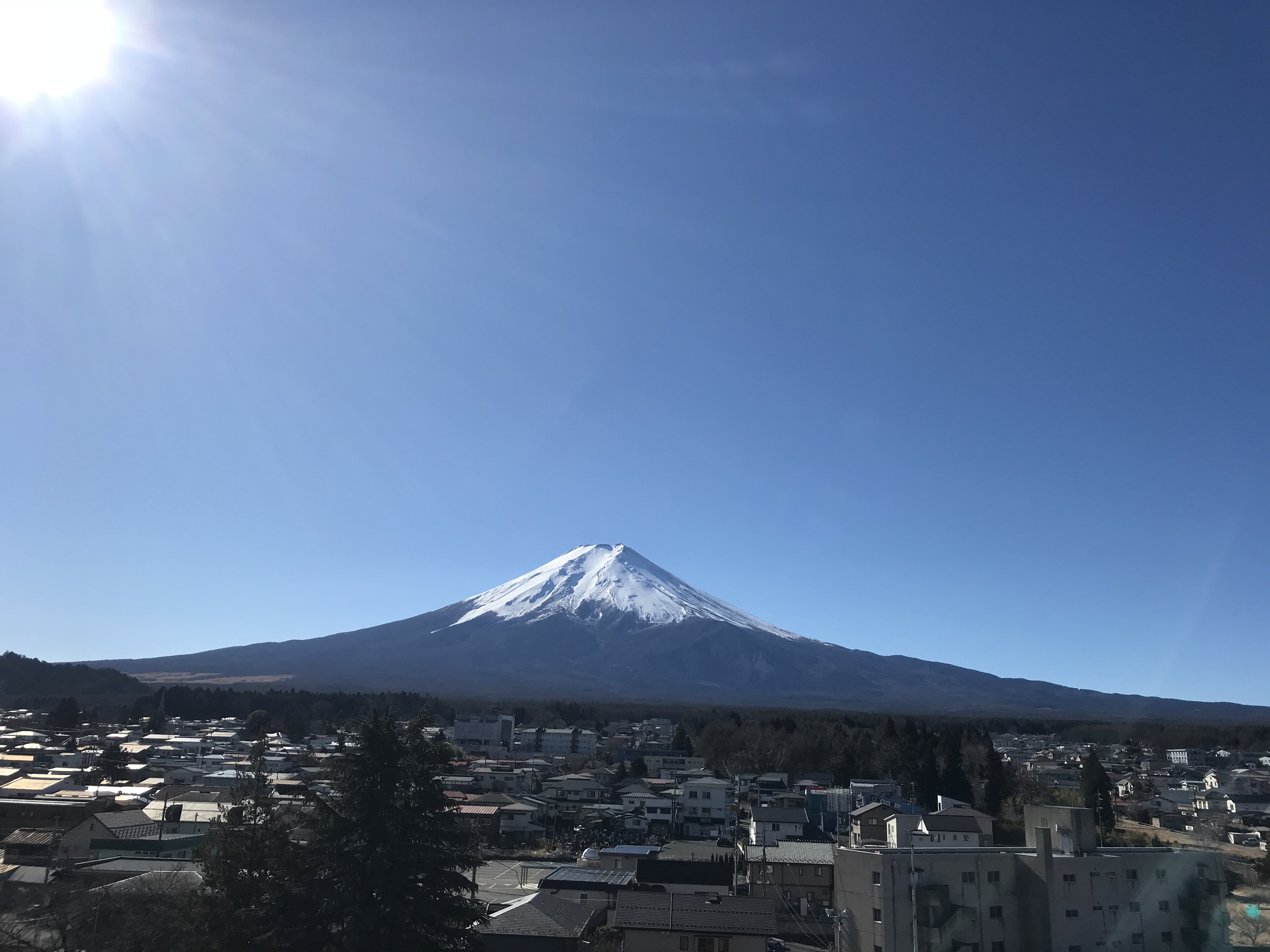 太陽と富士山