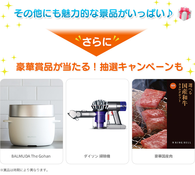 そのほかにも魅力的な景品がいっぱい♪