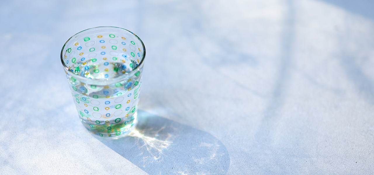 水を飲むときのお気に入りのグラス