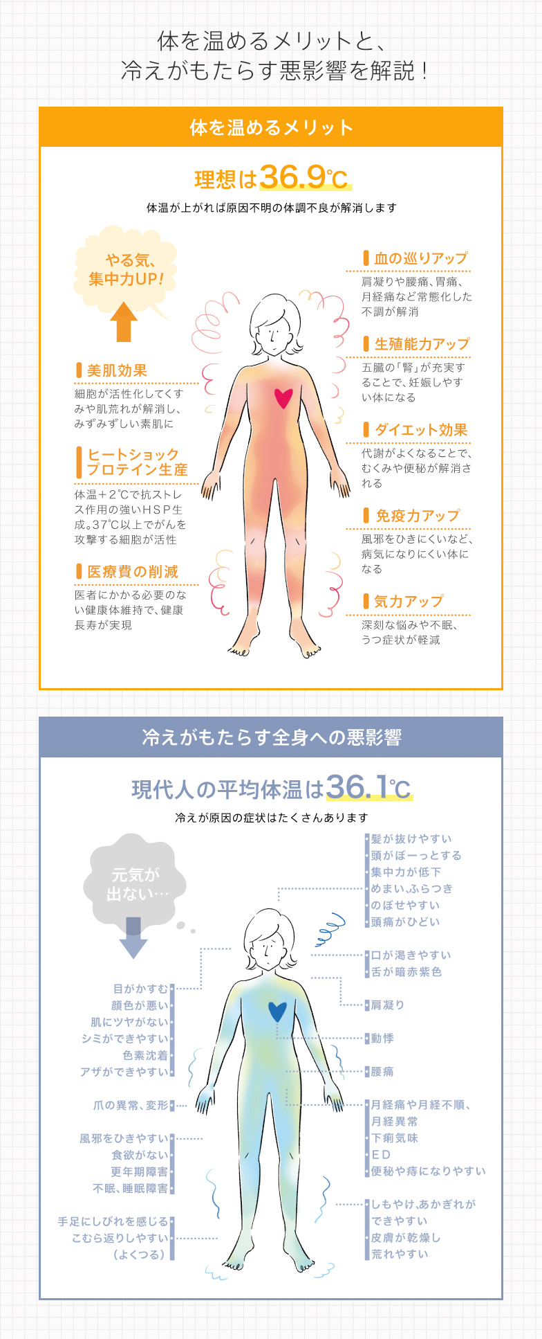 体を温めるメリットと、冷えがもたらす悪影響を解説！