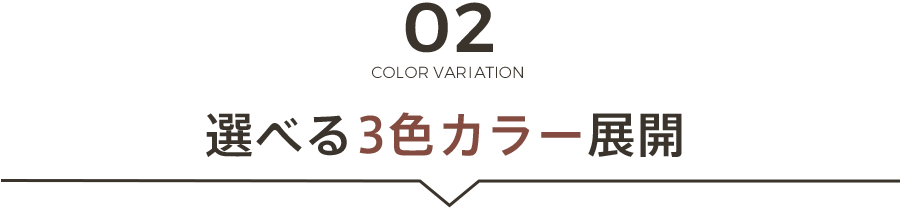 選べる3色カラー展開