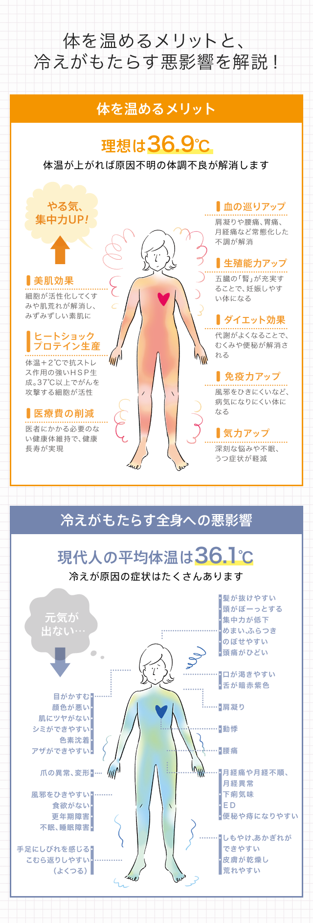 体を温めるメリットと冷えがもたらす悪影響