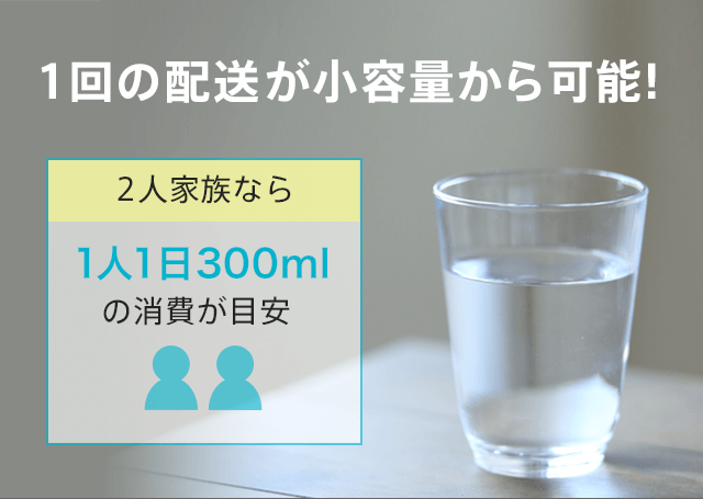 1回の配送が小容量から可能!