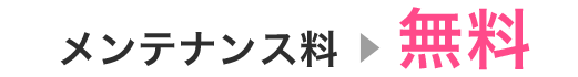 メンテナンス料無料